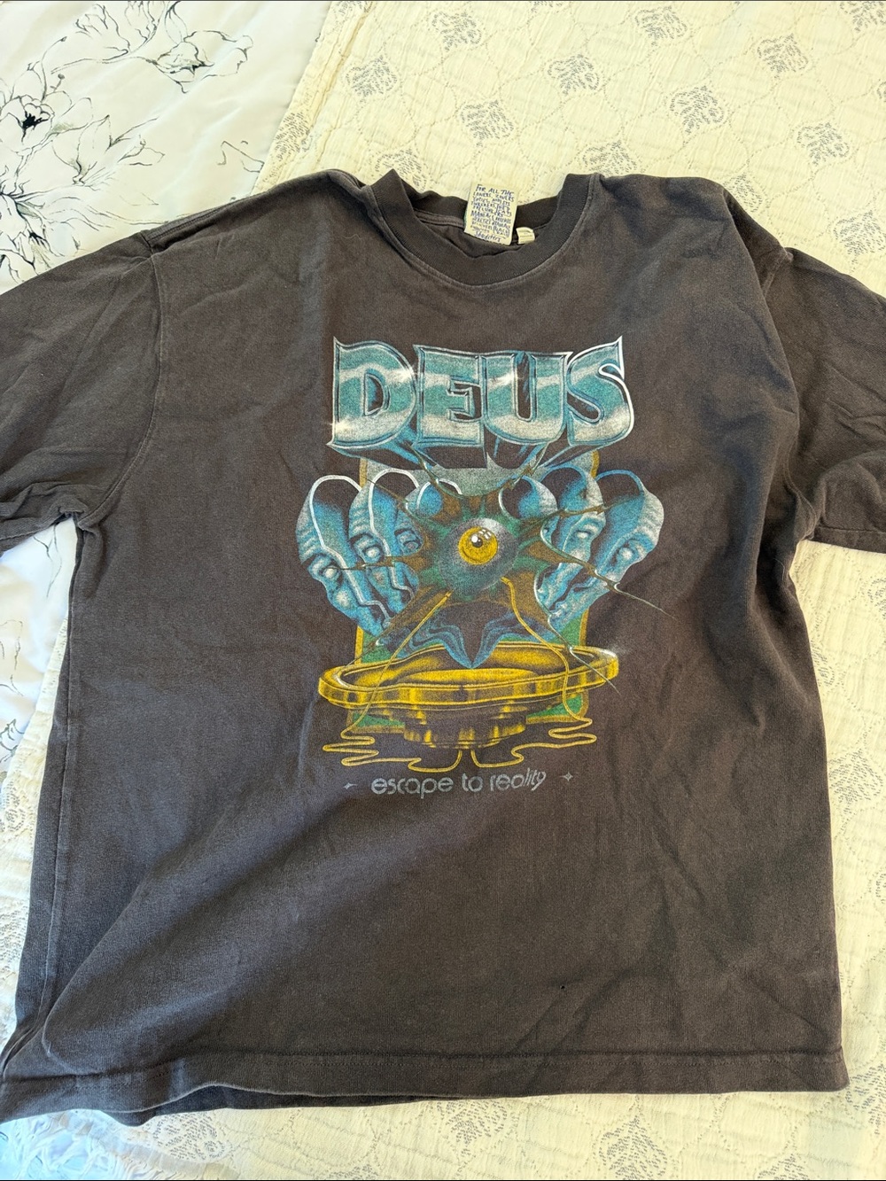 Deus Black Graphic Tee - Escape to Reality